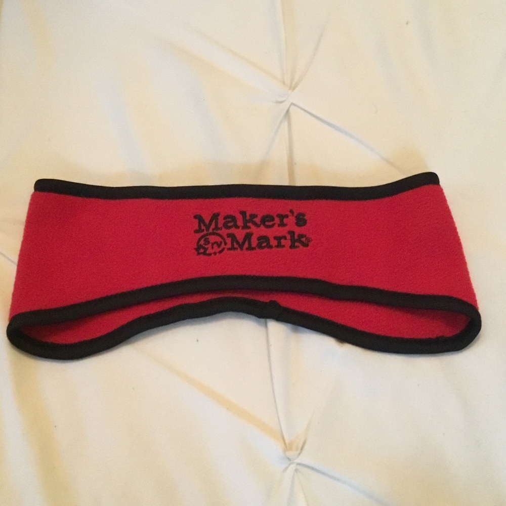 Makers Mark-NWOT-Red/Black Fleece Headband